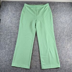 Vintage Sears Women's Hi Rise Polyester Pants Size 16 Mint Green Straight Leg